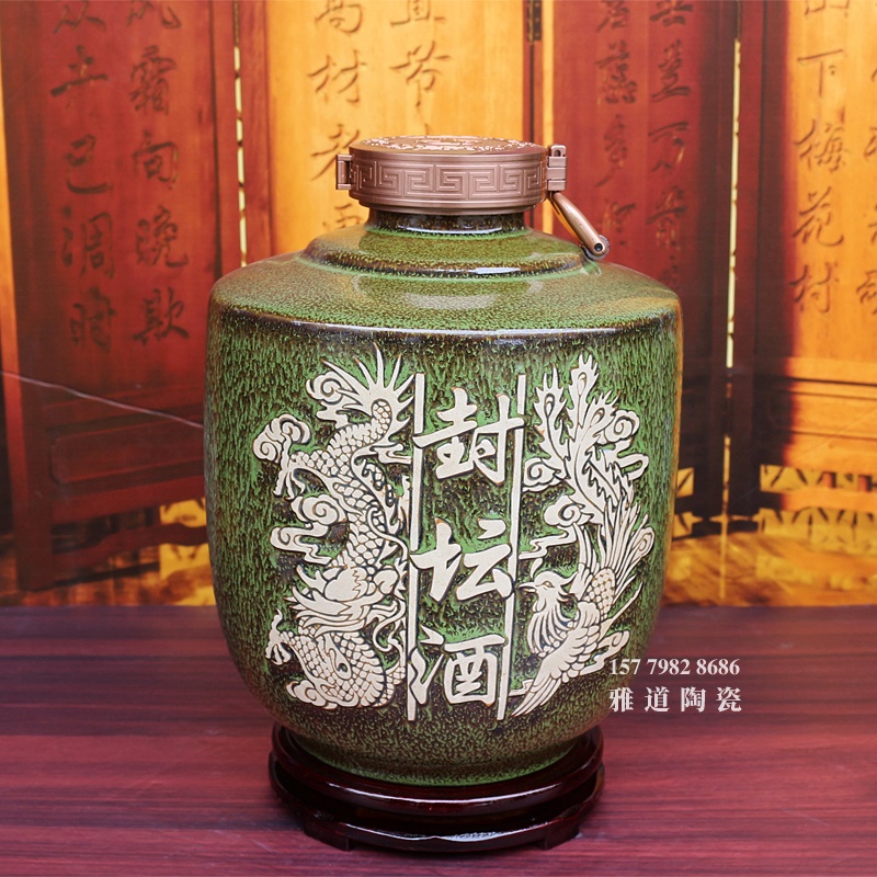 5斤10斤装封坛酒雕刻龙凤酒坛