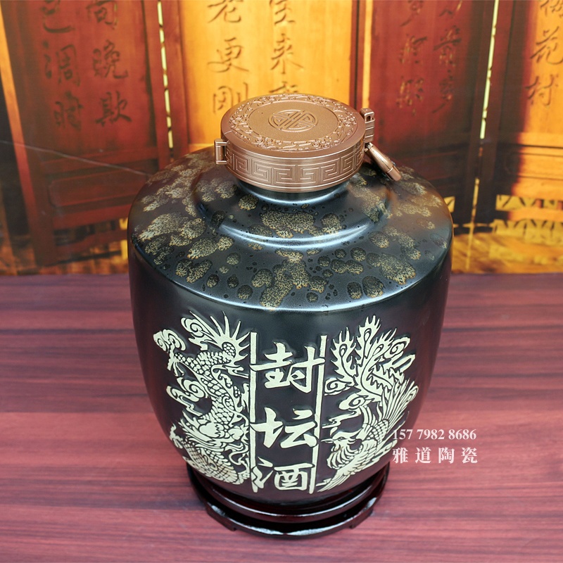 5斤10斤装封坛酒雕刻龙凤酒坛