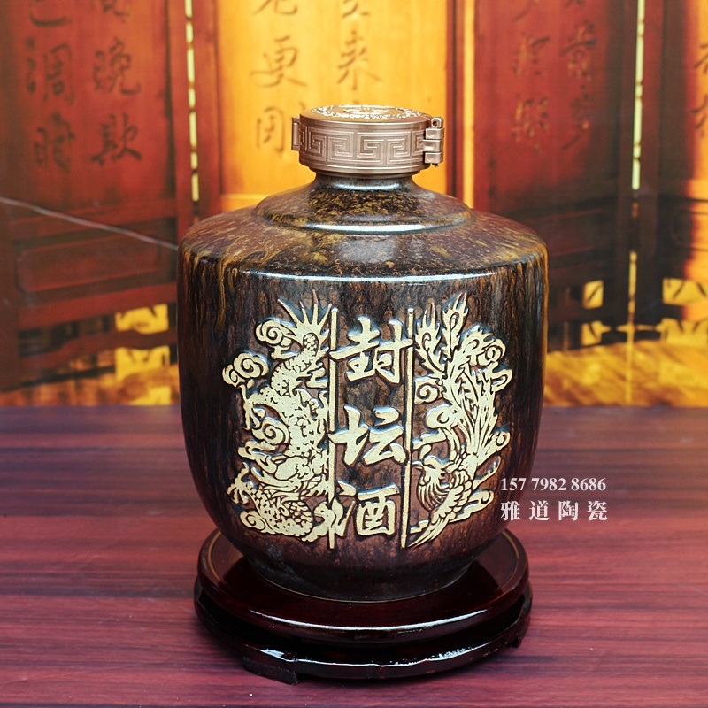 5斤10斤装封坛酒雕刻龙凤酒坛