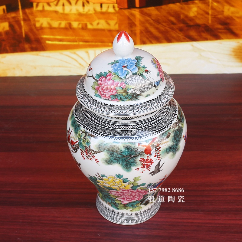 2斤装花鸟将军罐陶瓷酒坛礼盒