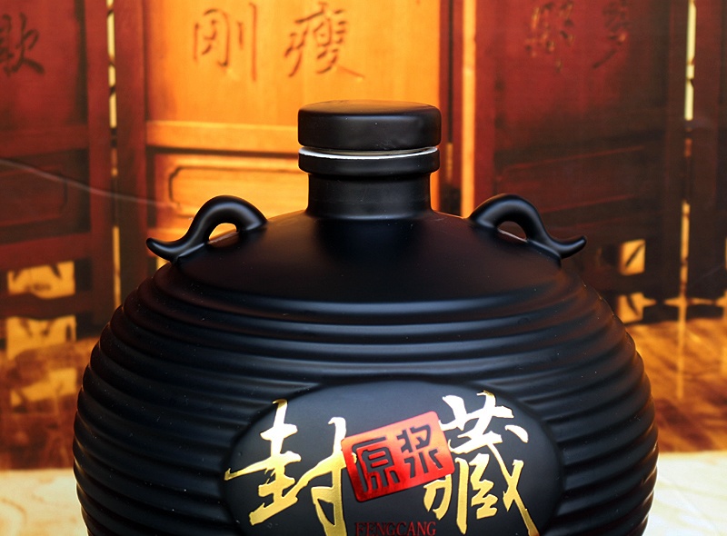 1斤3斤5斤10斤黑色复古封藏陶瓷酒坛