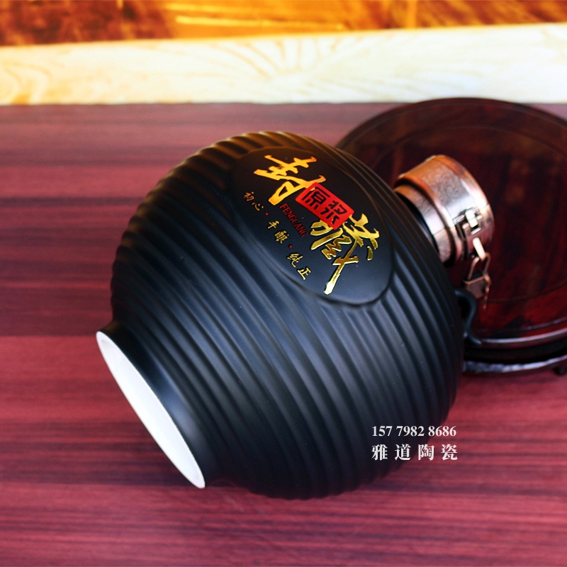 1斤3斤5斤10斤黑色复古封藏陶瓷酒坛