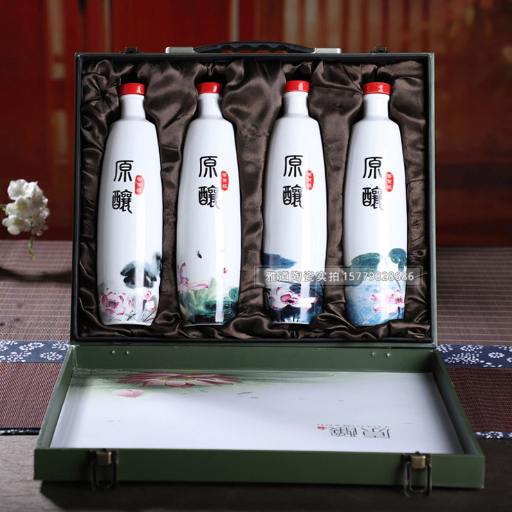 景德镇1斤装原酿陶瓷酒瓶套装