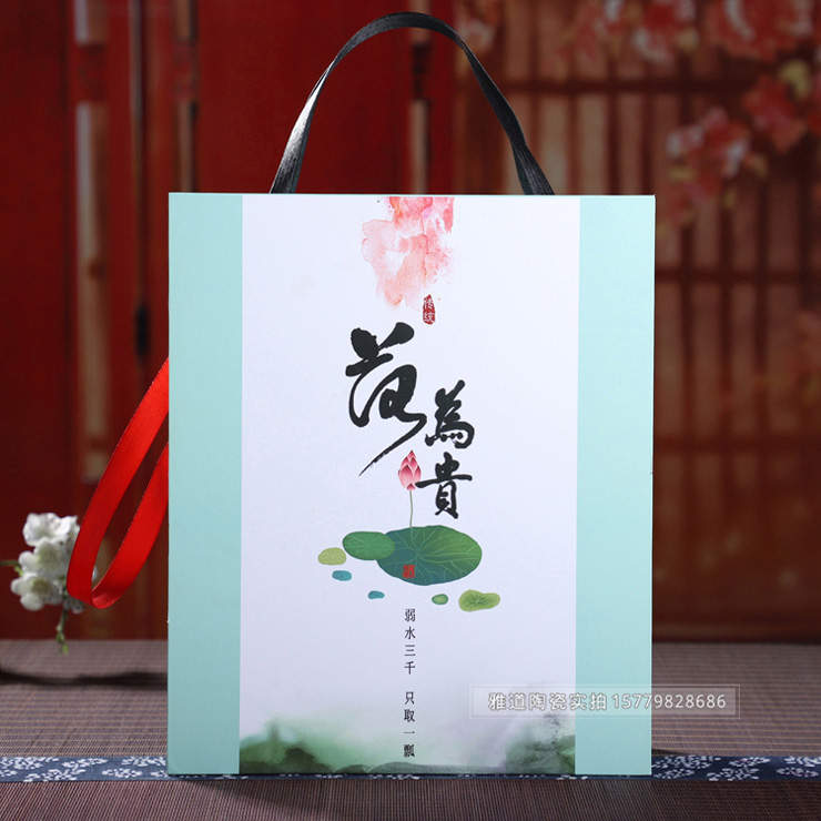 景德镇1斤装工艺酒瓶摆件套装