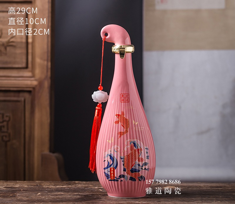 一斤创意陶瓷小酒坛礼盒装（东方潮流）