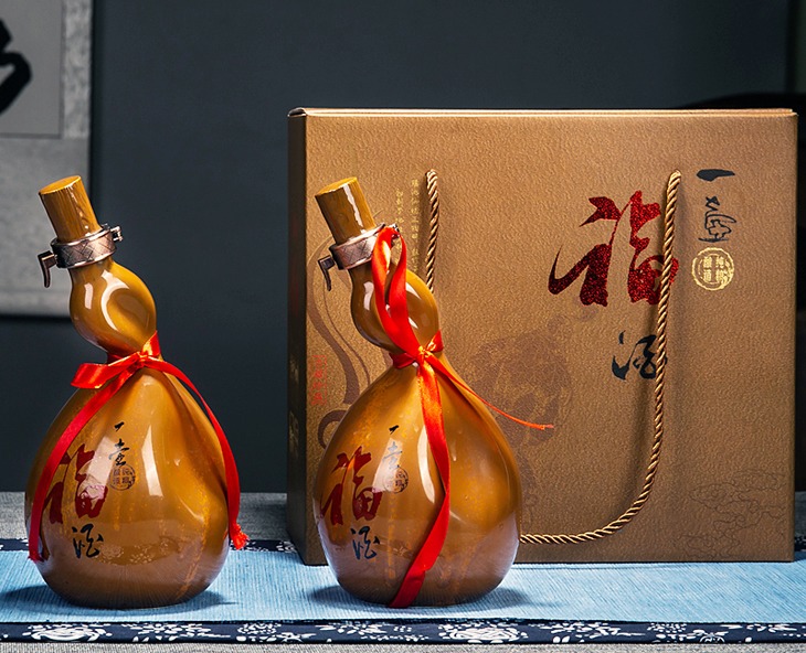1斤5斤装颜色釉葫芦个性陶瓷酒坛