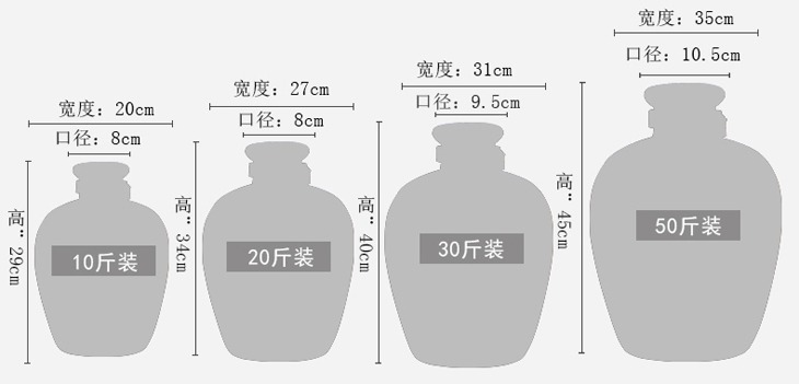 10斤至50斤手绘雪景陶瓷泡酒坛