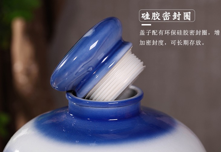 10斤至50斤手绘雪景陶瓷泡酒坛
