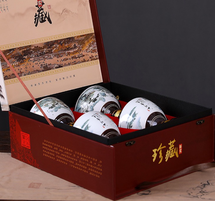 1斤3斤5斤个性陶瓷酒坛（山川秀色）