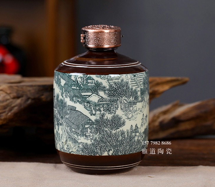 景德镇1斤至10斤陶瓷酒坛（清明上河图）