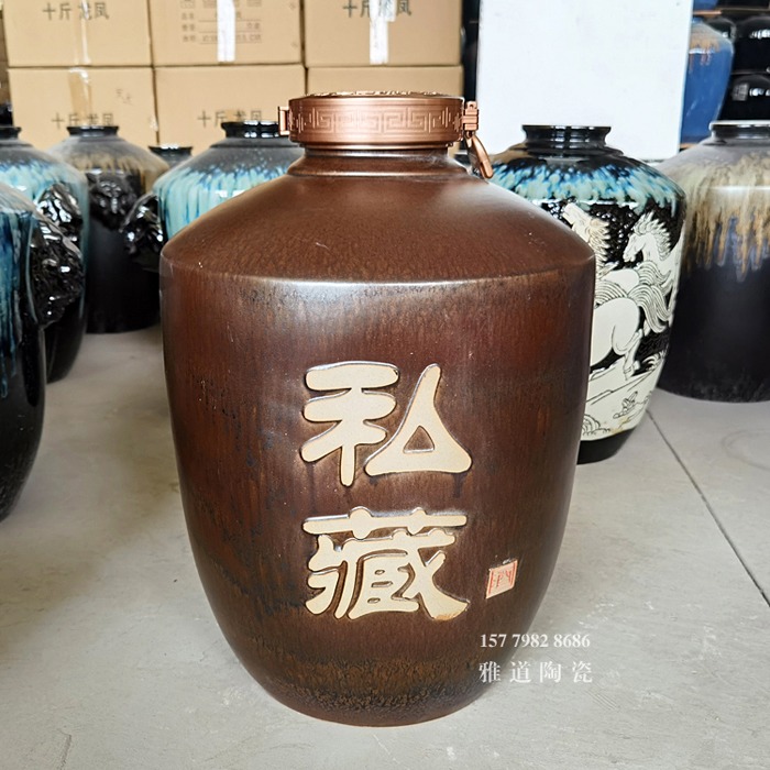 景德镇50斤私藏精制陶瓷酒坛