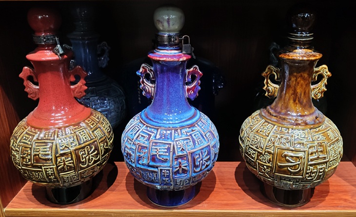 百家姓5斤装雕刻精品陶瓷酒坛