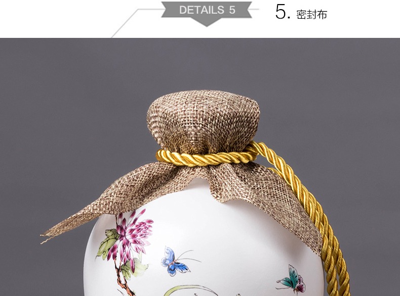 景德镇1斤至10斤粉彩文化陶瓷酒瓶